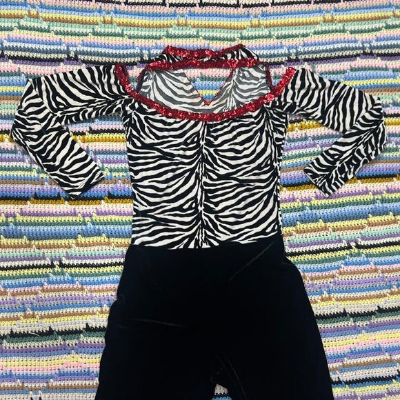 80s Zebra sequin jumpsuit - Picture 6 of 9